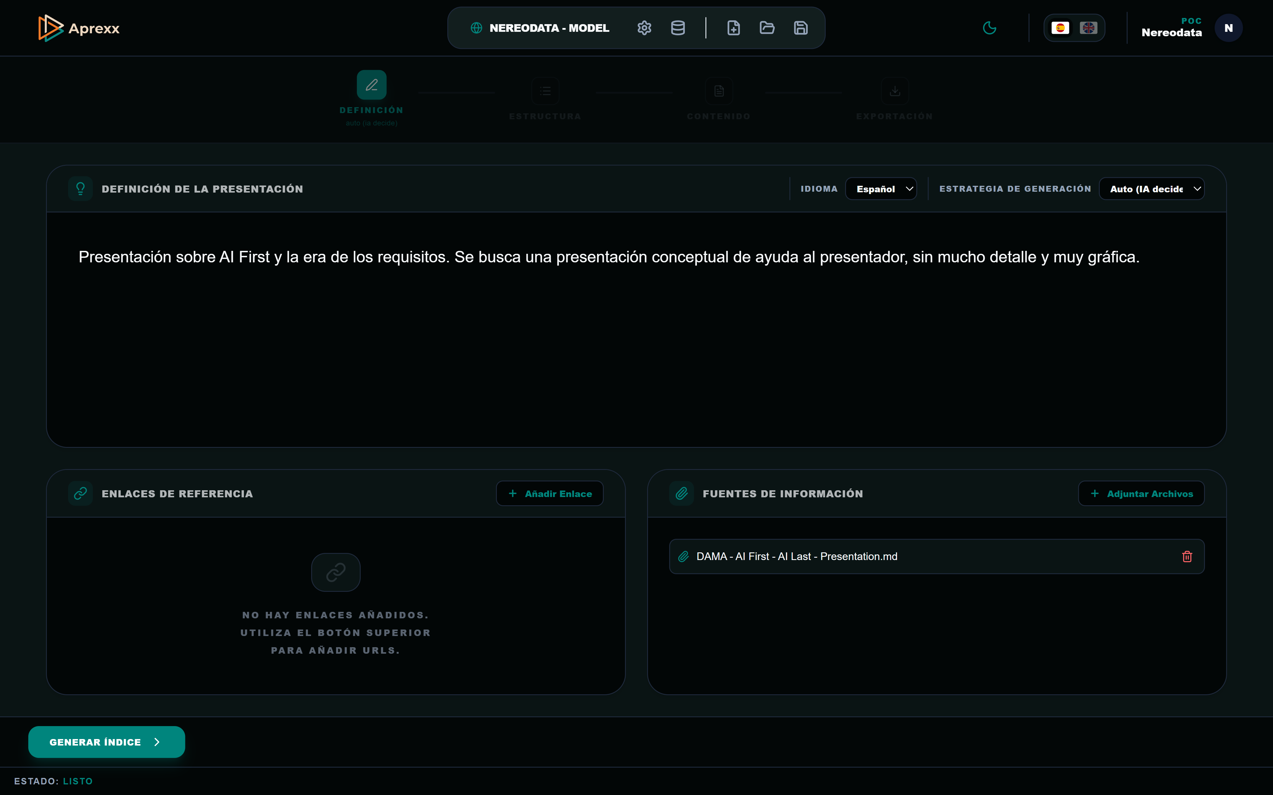Aprexx Desktop - Edición de Diapositivas
